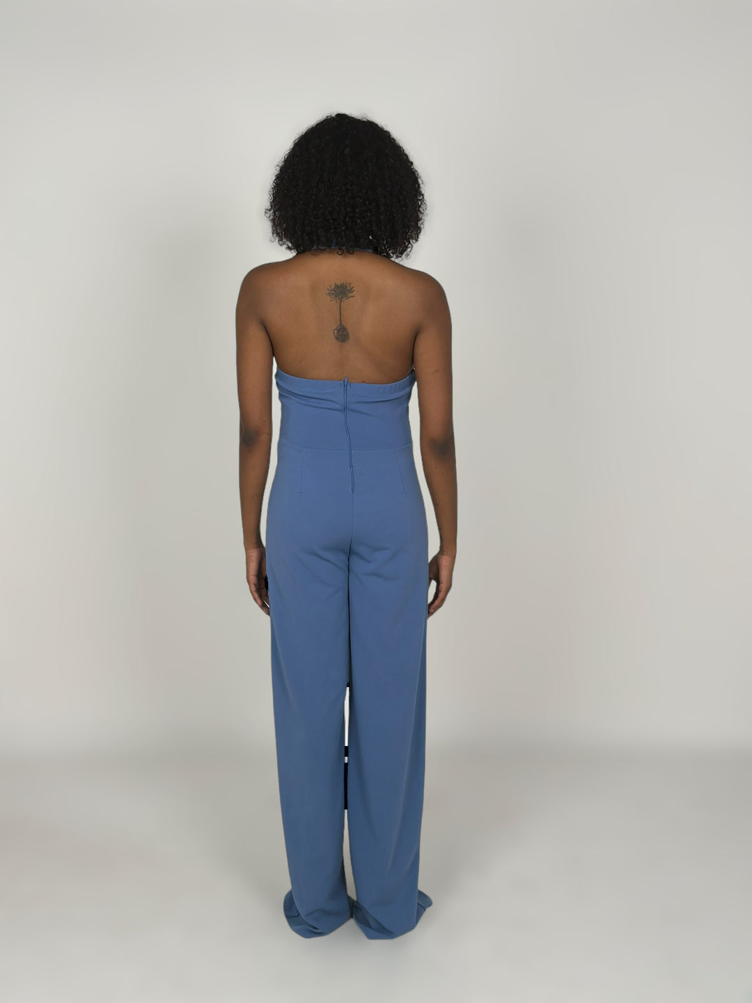 Deep Blue Halter Neck Jumpsuit