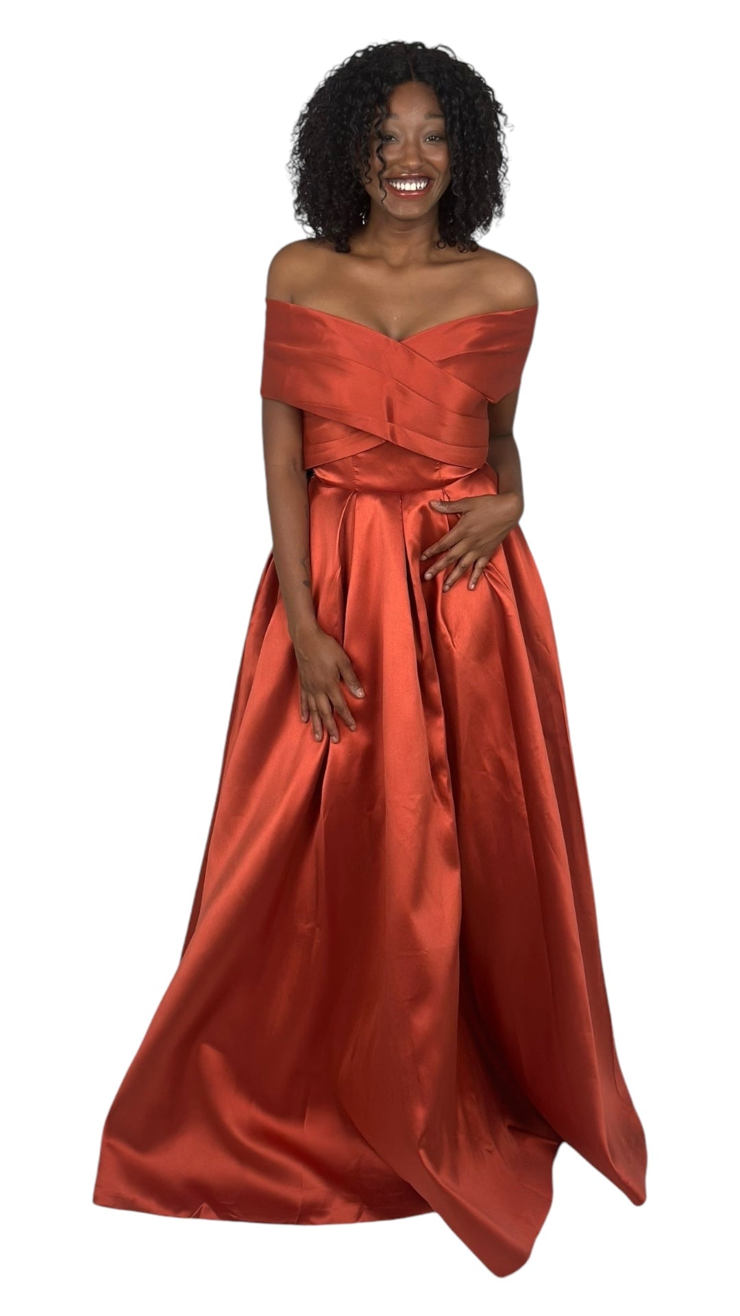 Terracotta Off Shoulder Maxi Dress – SASSYN Designer Boutique Terracotta Off Shoulder Maxi Dress – SASSYN Designer Boutique