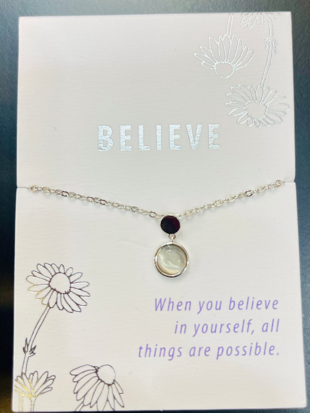 White Whisper Opal Necklace