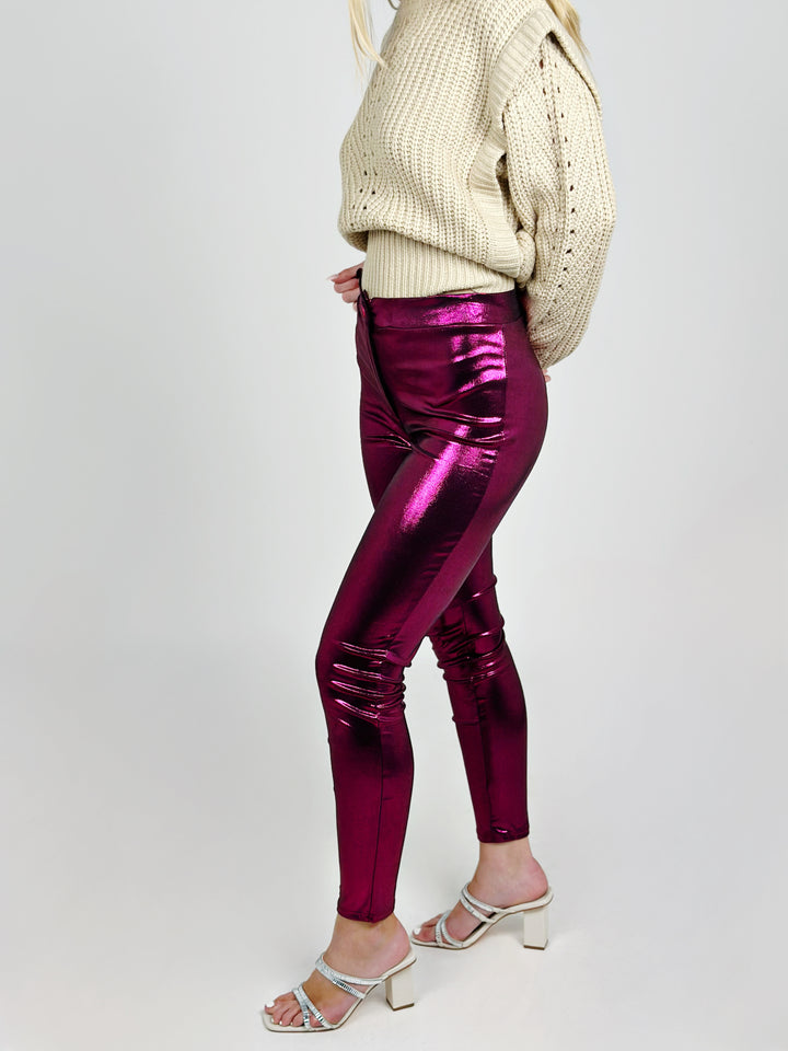 Fuchsia High Waist Leggings