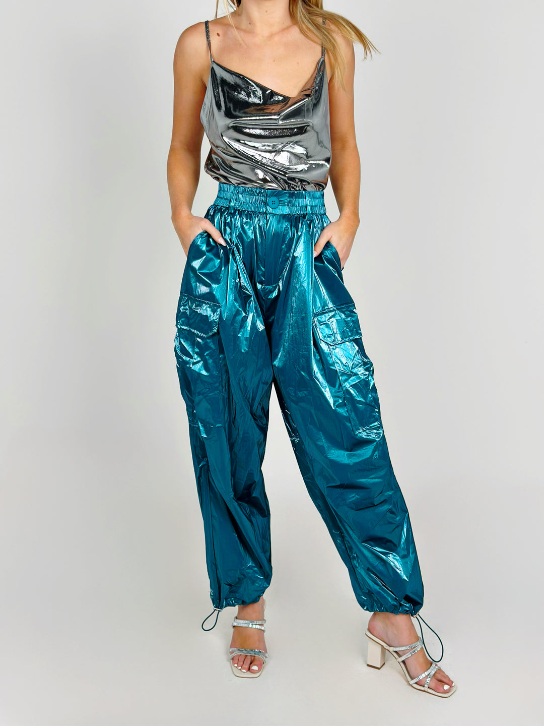 Teal Cargo Pants