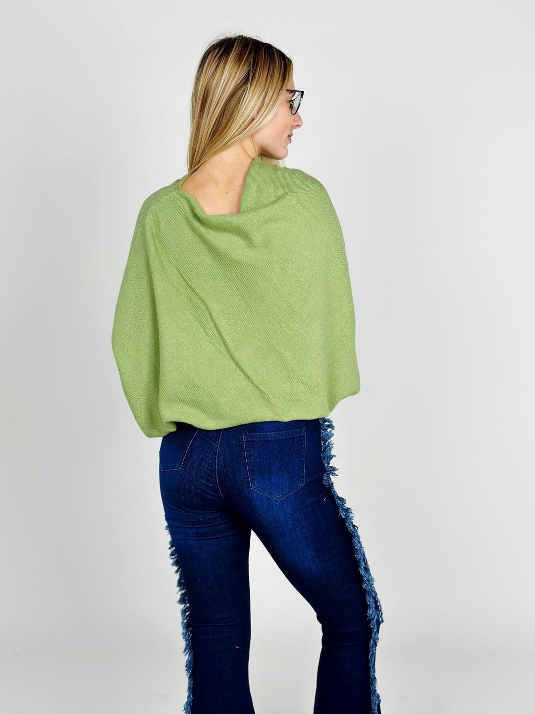 Green Asymmetrical Sweater