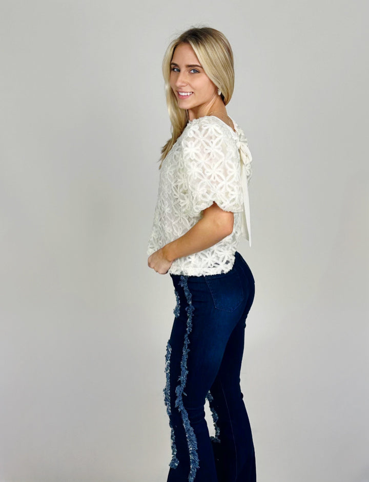 Ivory Puff Sleeve Top