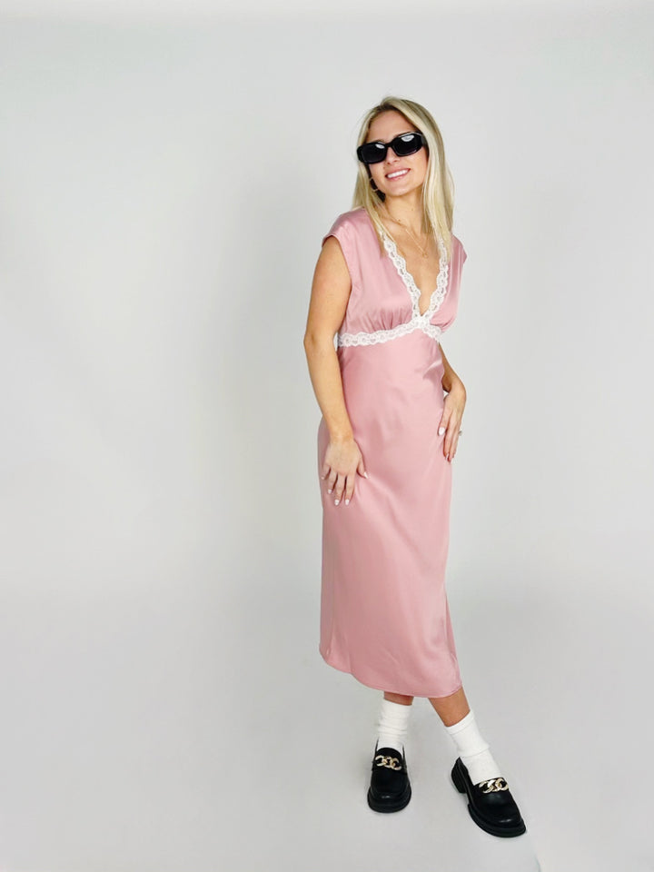 Pink Sleeveless Mini Dress