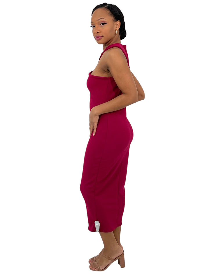 Magenta Midaxi Dress