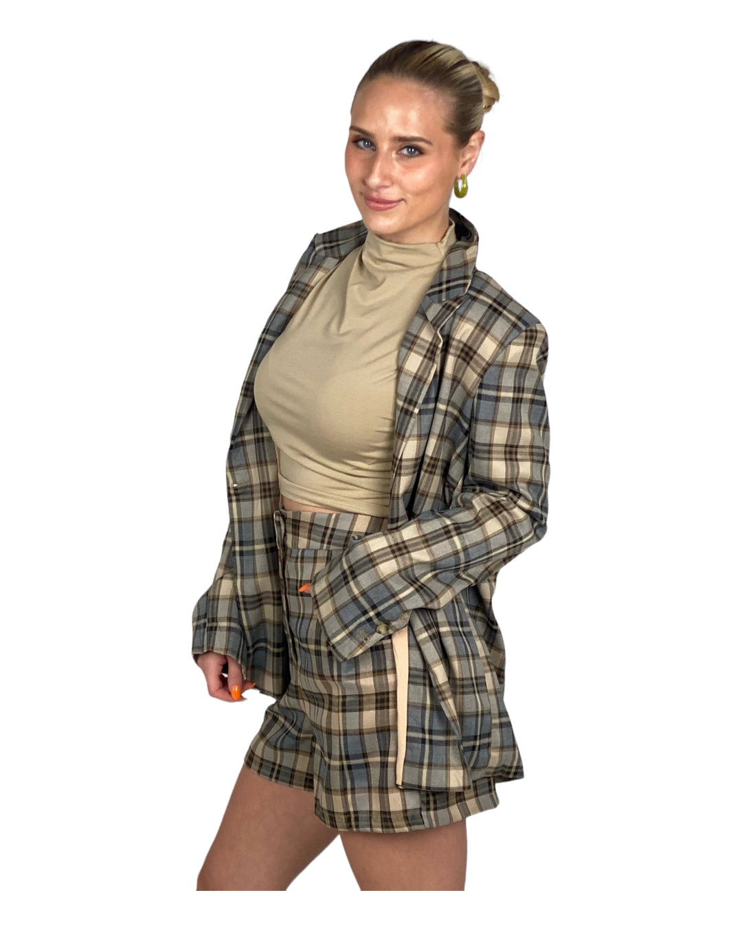 Blue Plaid Shorts