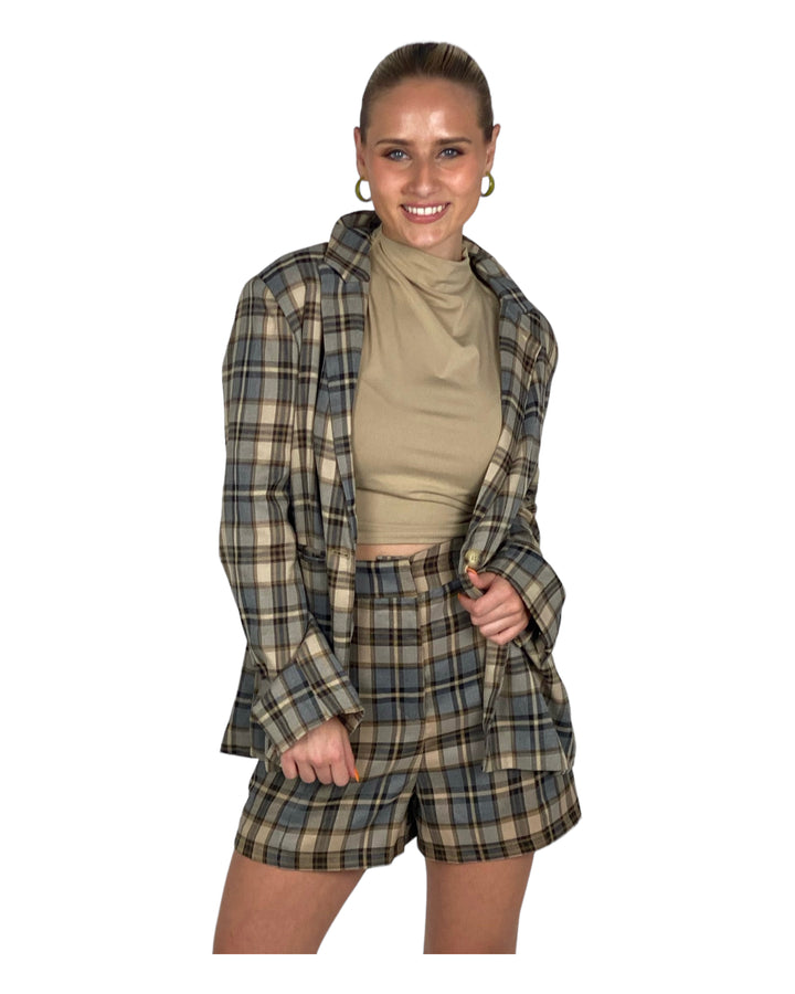 Blue Plaid Blazer
