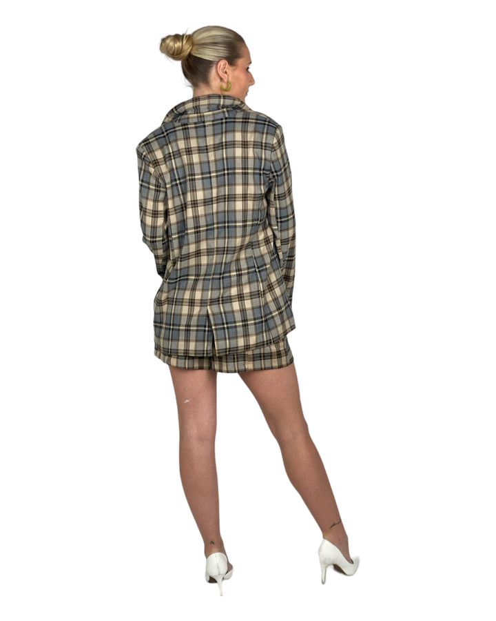 Blue Plaid Shorts