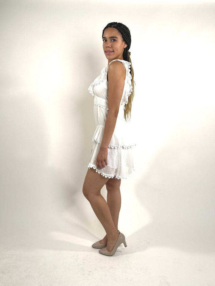 White Tassel Midi Dress