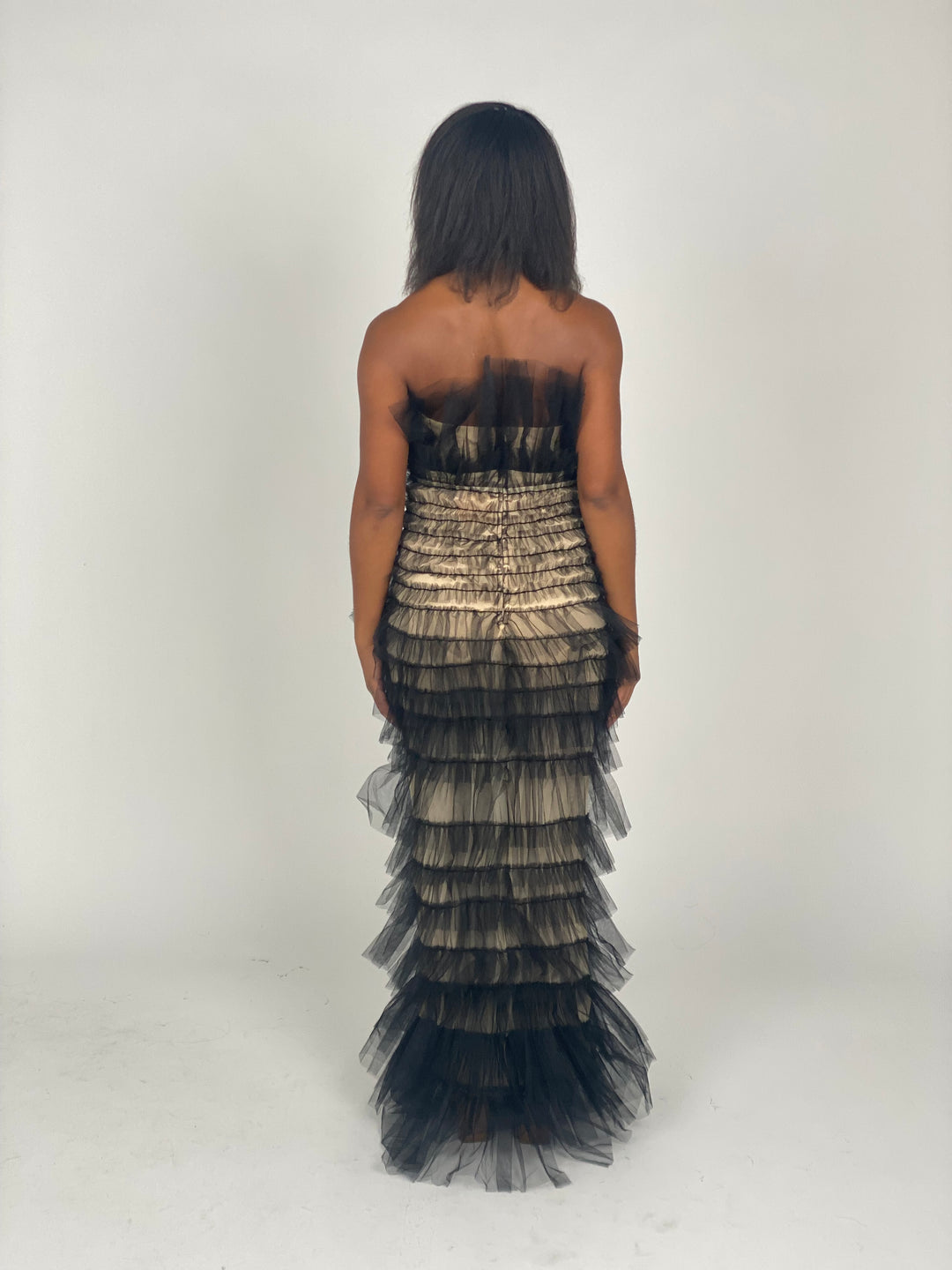Black-Nude Maxi Dress