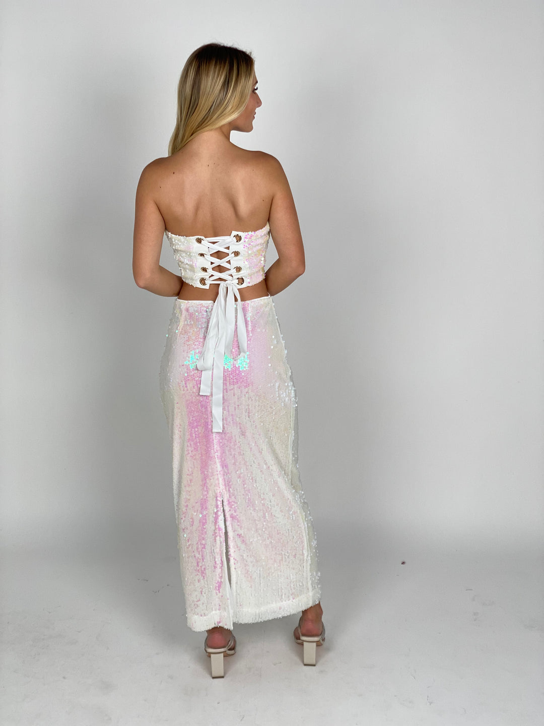 Multi Sequin Midi Skirt