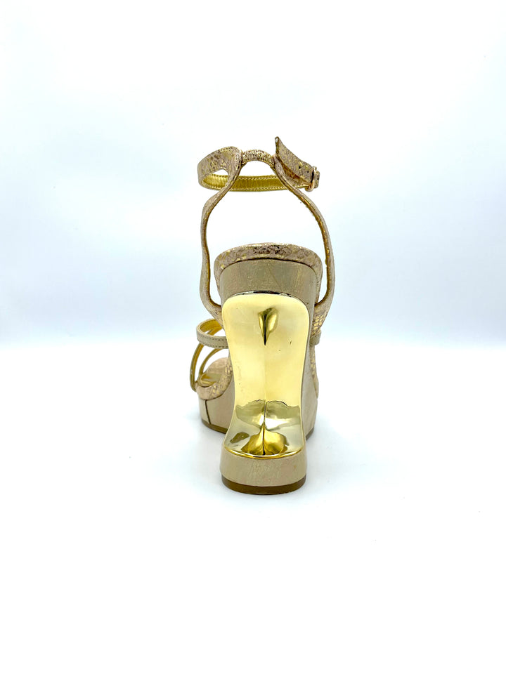 Gold Wedge Sandal