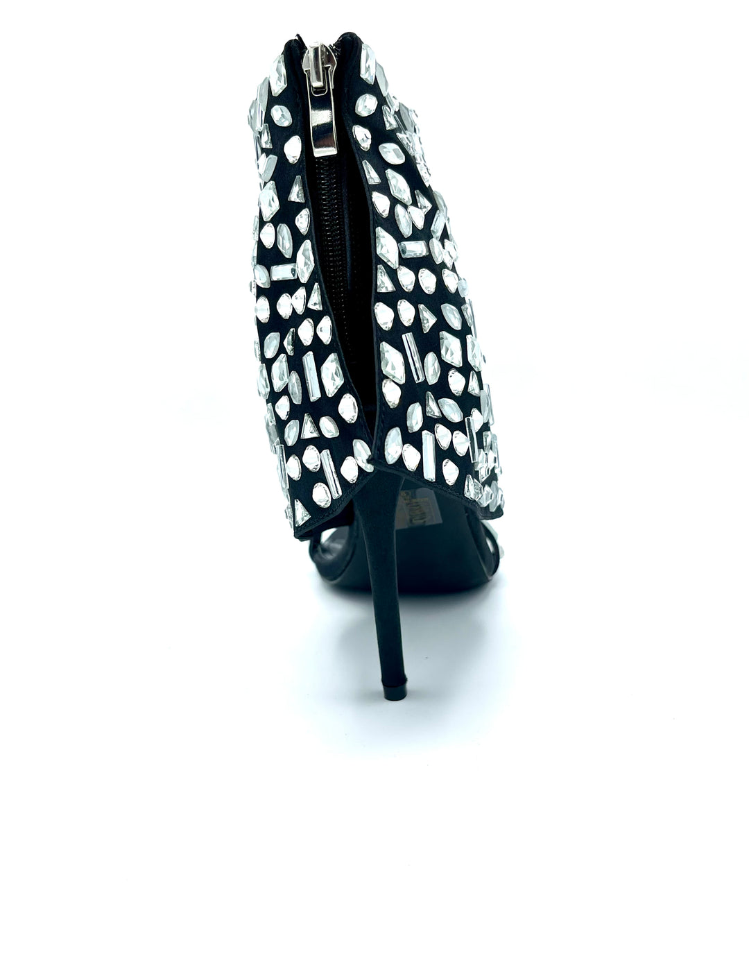 Black Bejeweled Heels