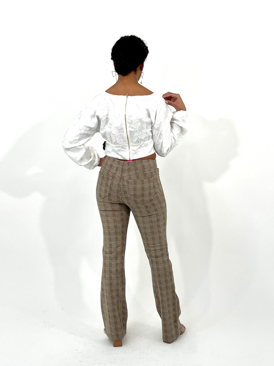 Brown Plaid Pants