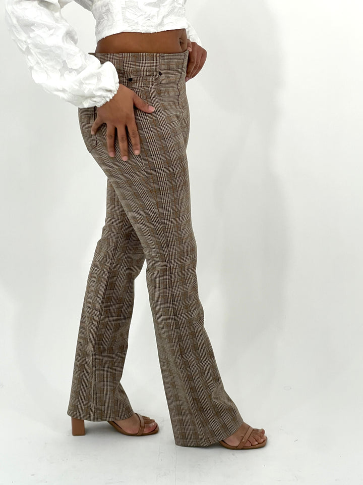 Brown Plaid Pants