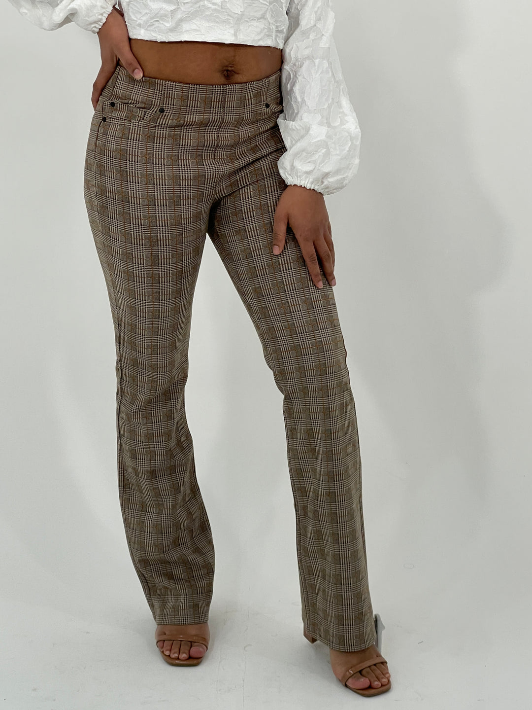 Brown Plaid Pants