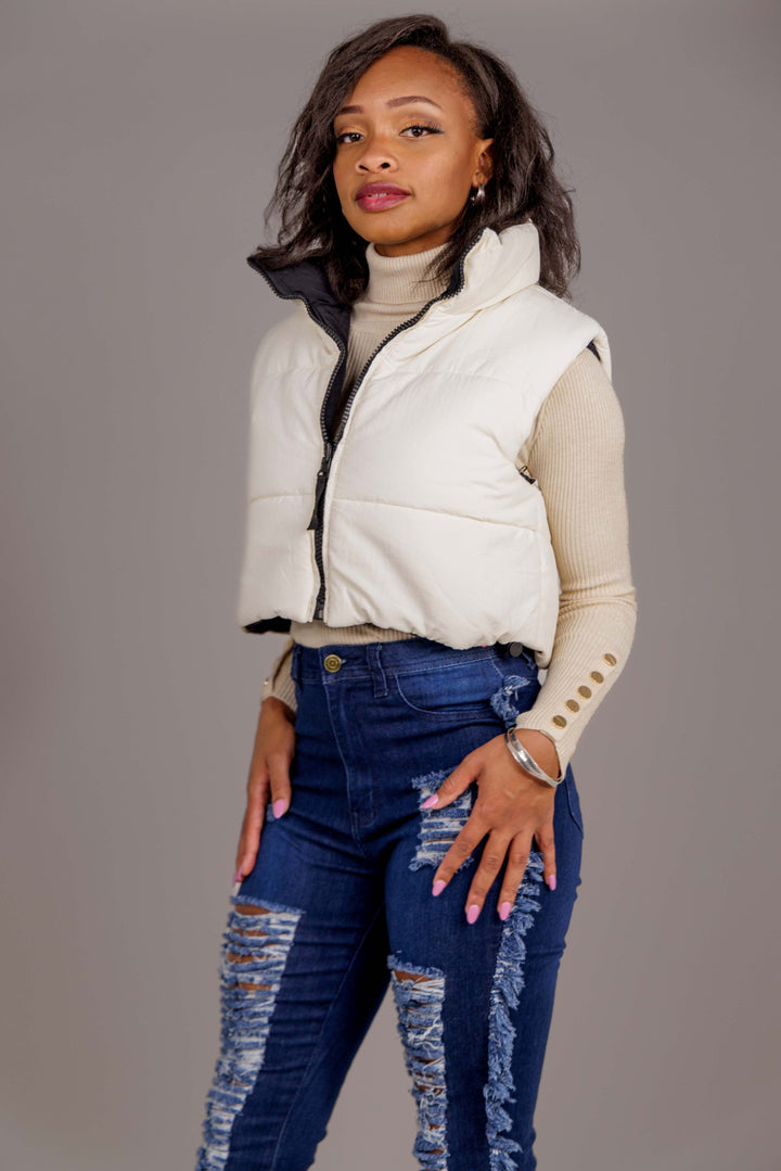 Cream Crop Jacket
