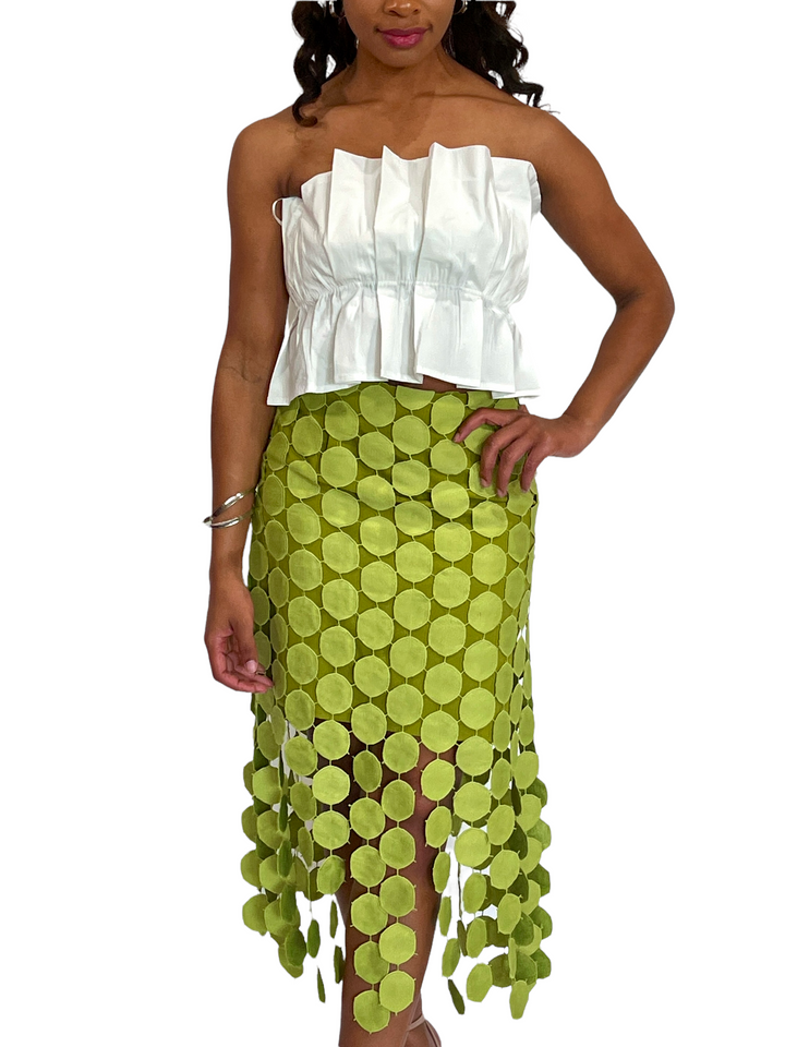 Green Sassyn Irregular Minimalist Skirt
