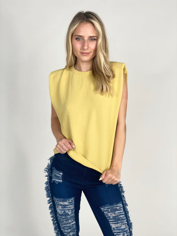 Mustard Sleeveless Top