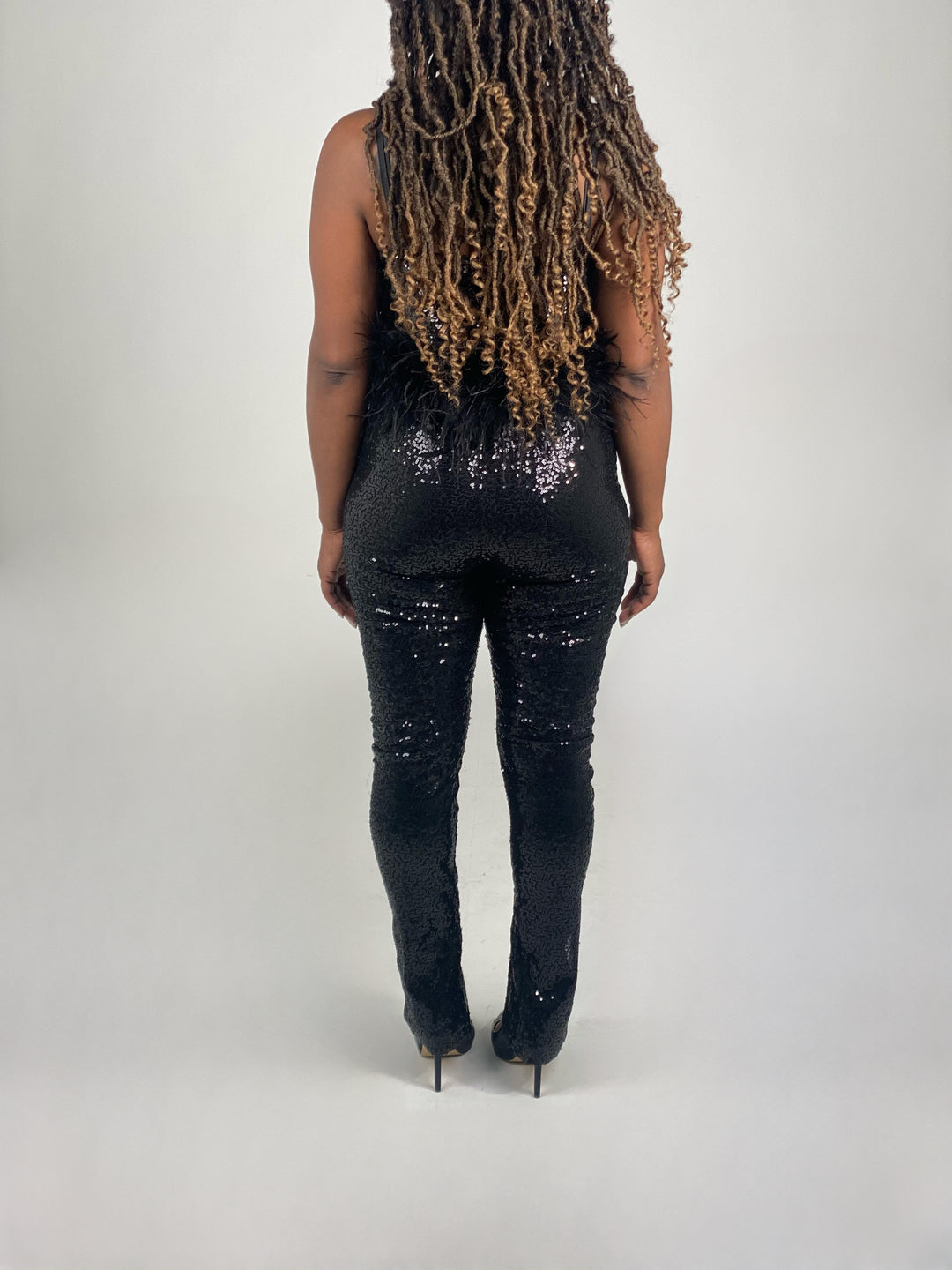 Black Sequined Pants
