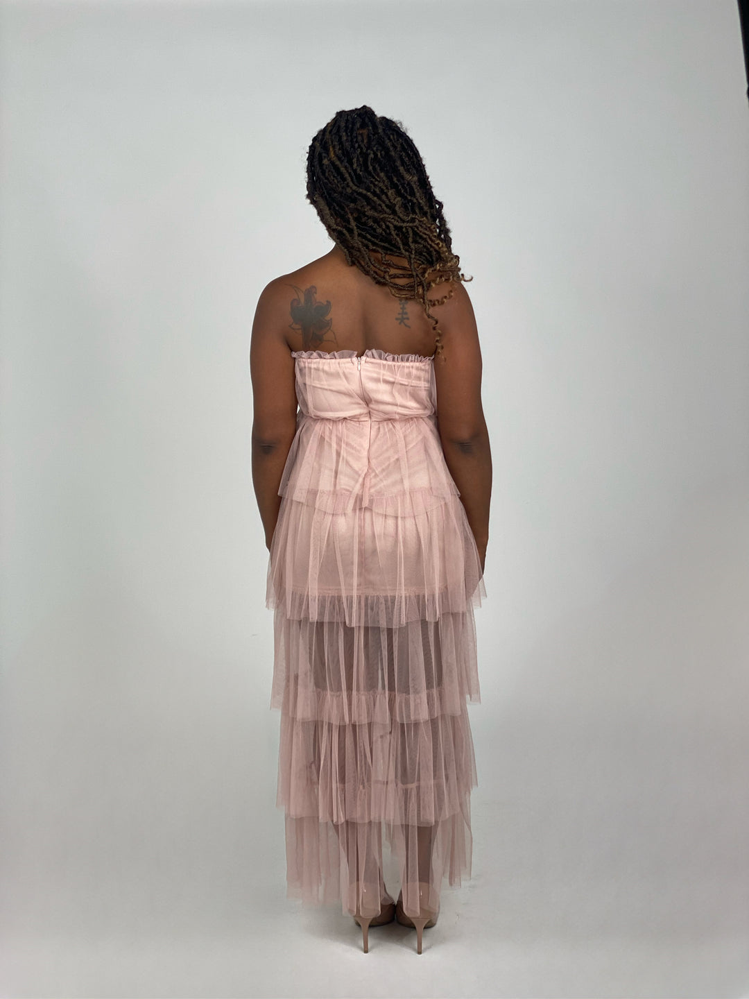 Off Shoulder Ruffled Maxi Dress