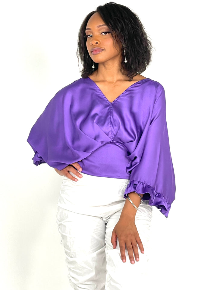 Purple Flowy Blouse