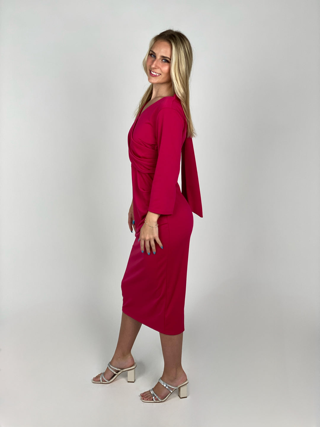 Sassyn Pink Long Sleeve Dress