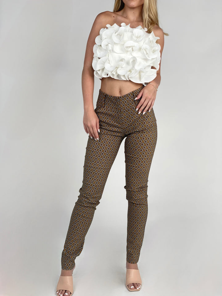 Mustard Printed Pants