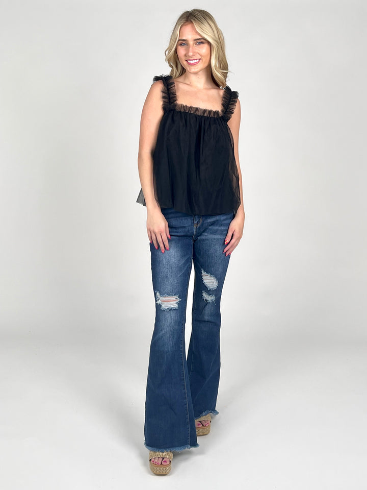 Black Tulle Top