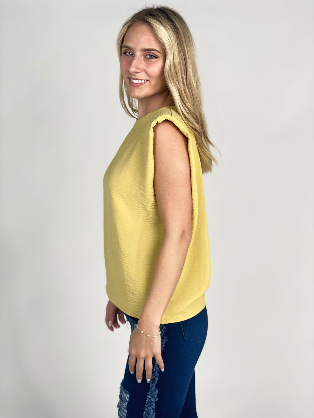 Mustard Sleeveless Top