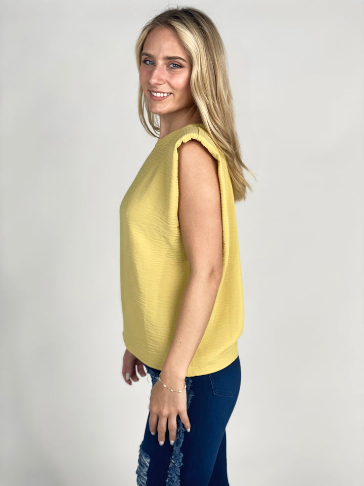 Mustard Sleeveless Top