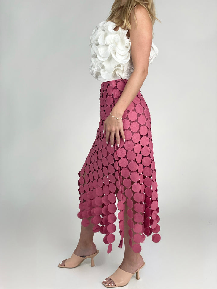 Pink Sassyn Irregular Minimalist Skirt