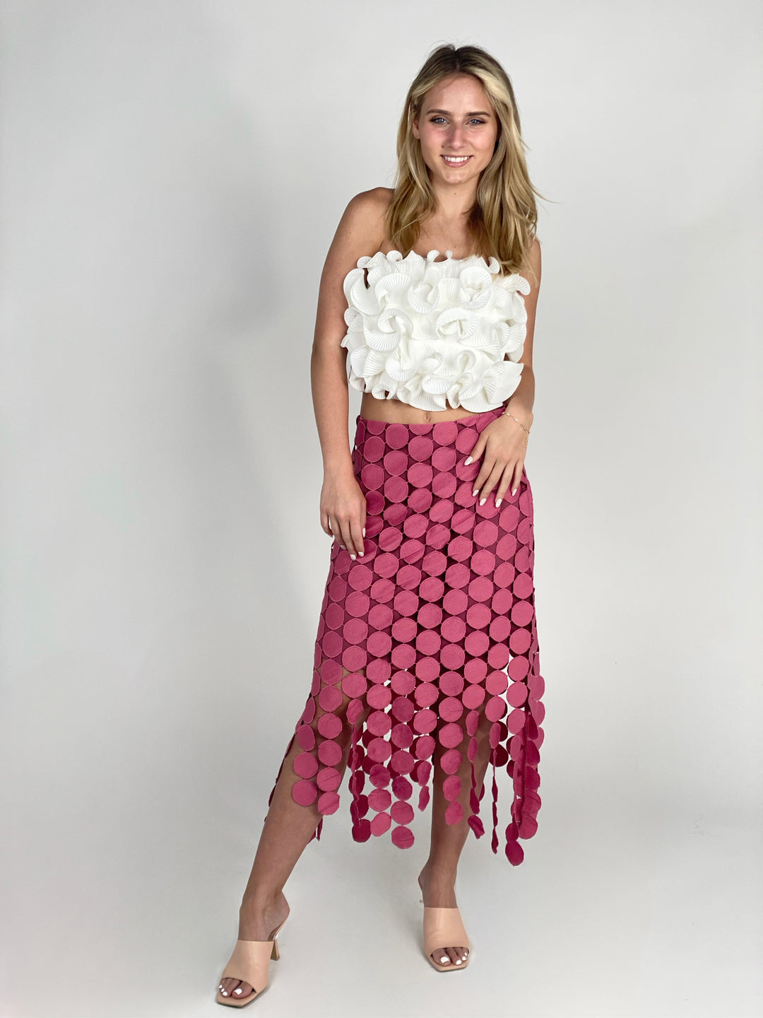 Pink Sassyn Irregular Minimalist Skirt