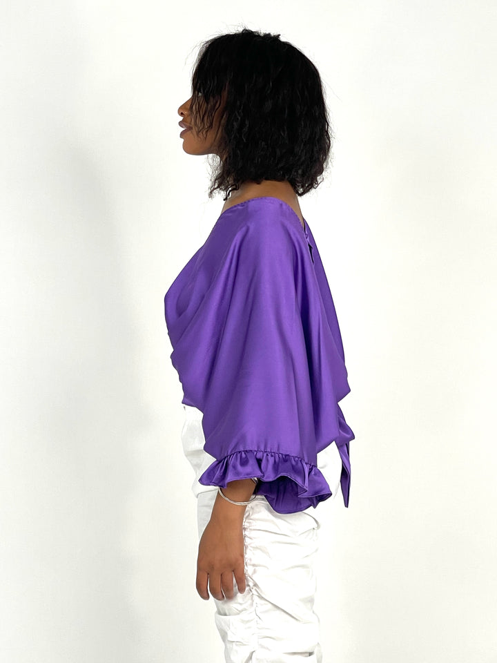 Purple Flowy Blouse