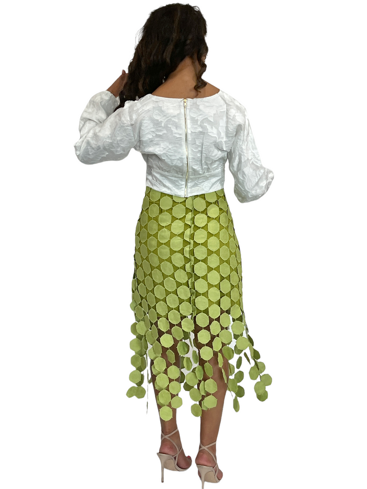 Green Sassyn Irregular Minimalist Skirt