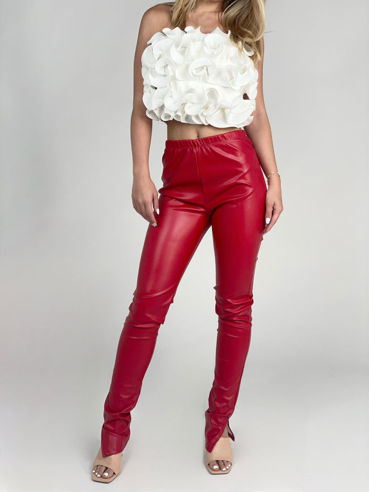 Red Leather Pants