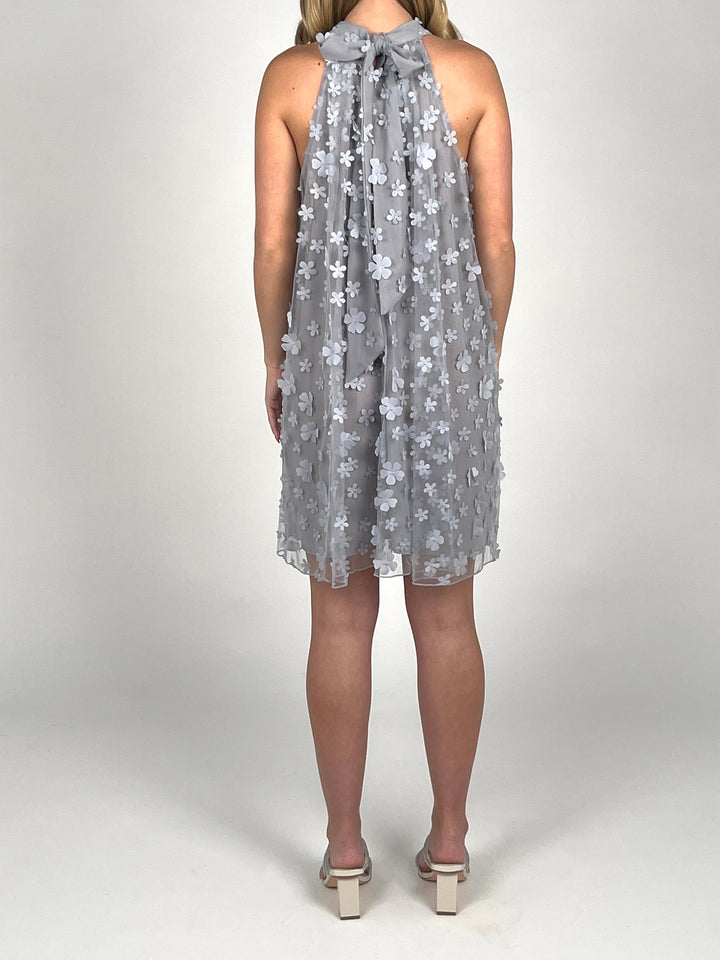 Ice Grey Floral Dress