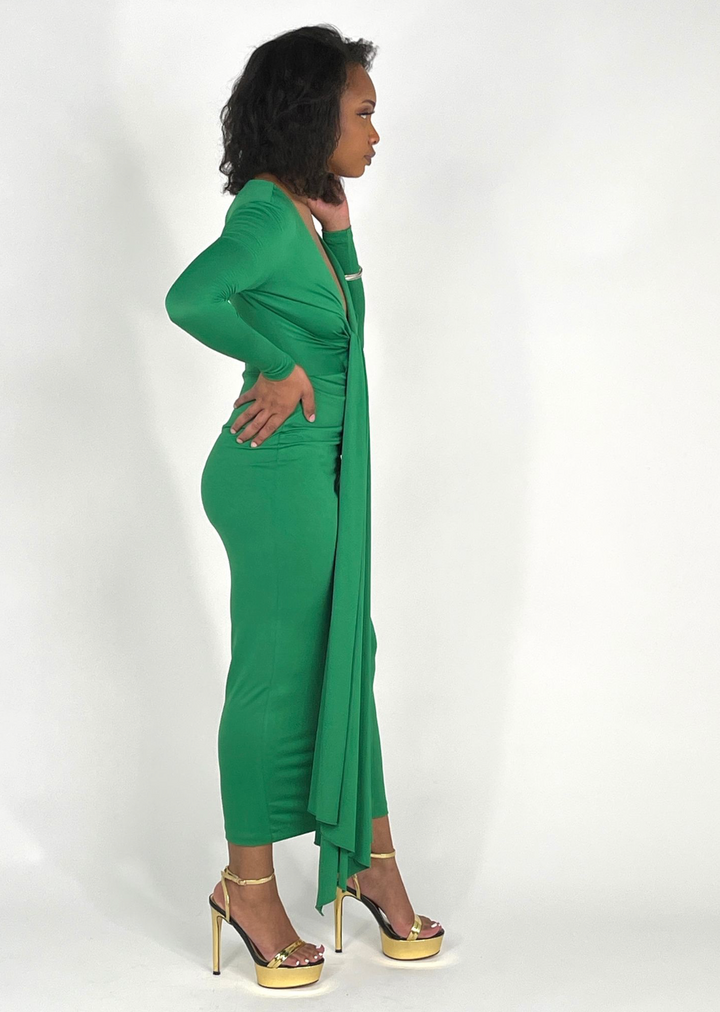 Green Maxi Middle Tie