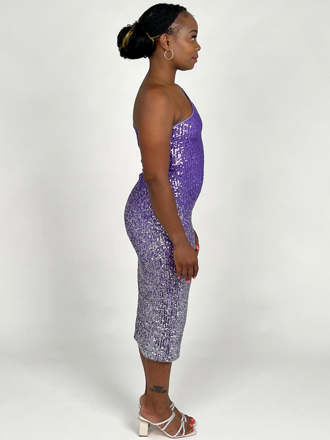 Ombré Sequin Plum Dress