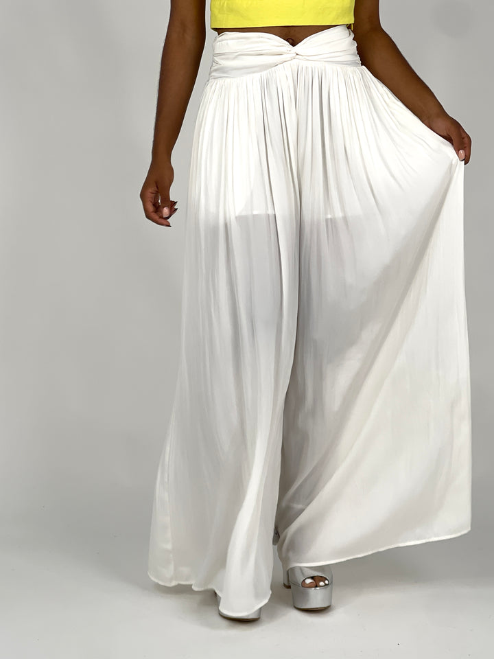 Cream Wide Pants