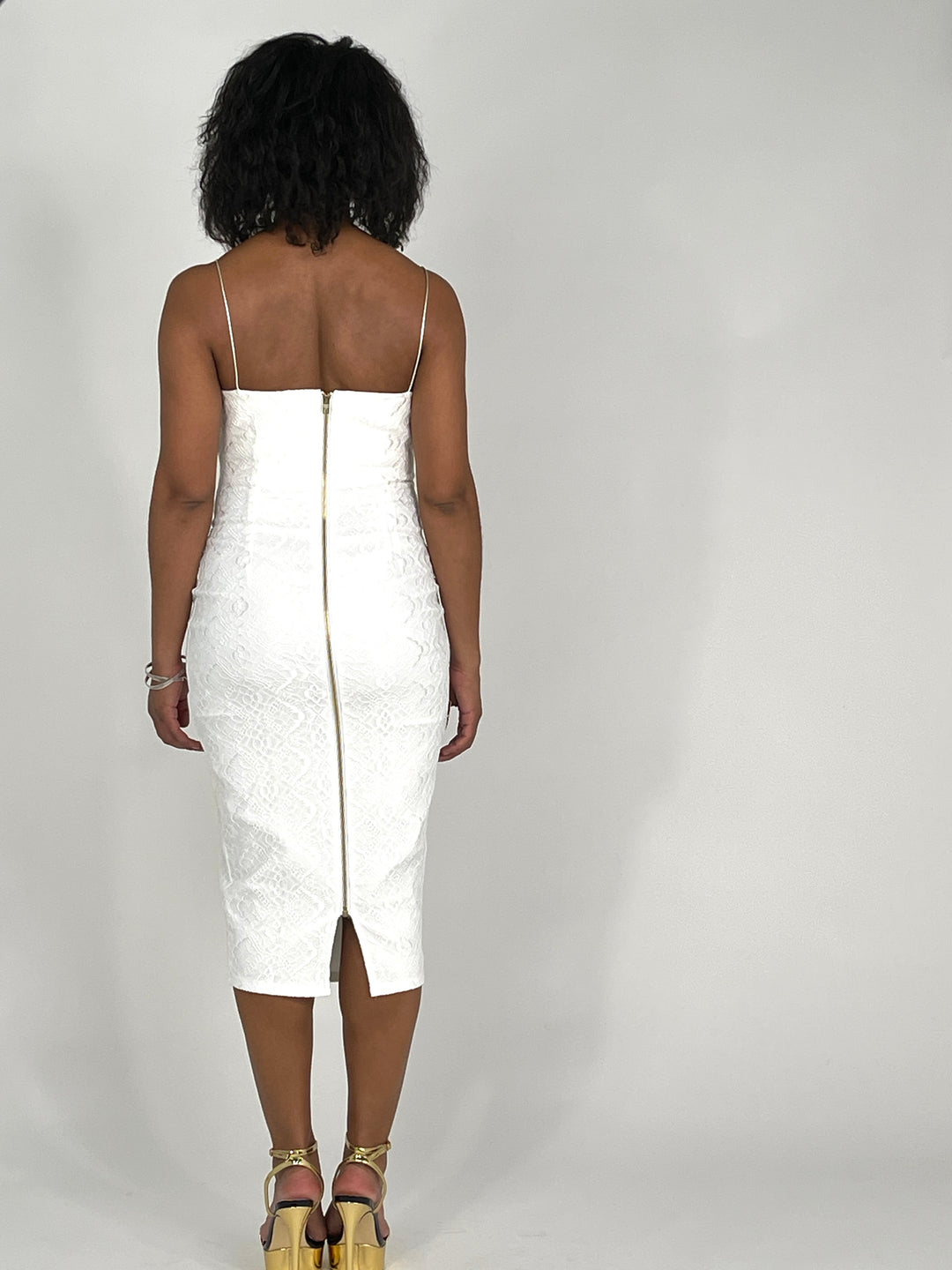White Lace Body-con Dress