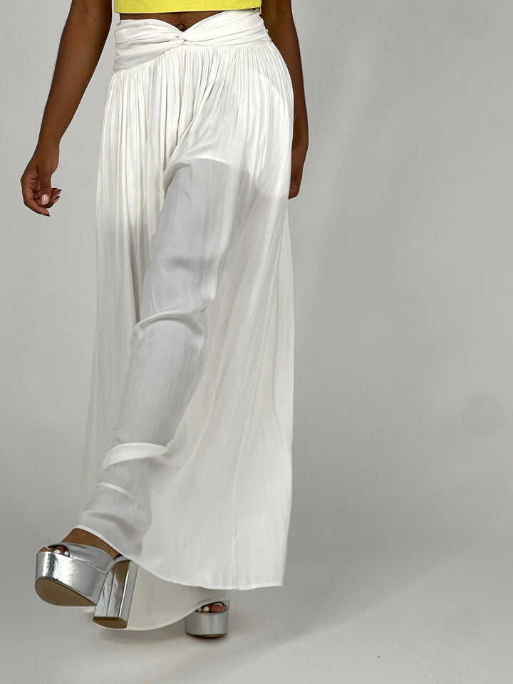 Cream Wide Pants