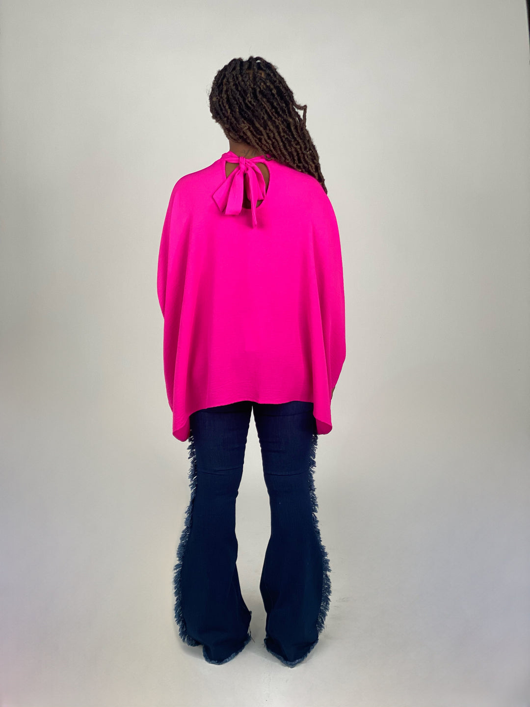 Ultra Pink Mock Neck Top