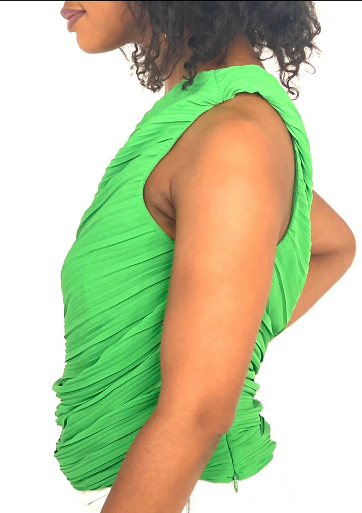 Kelly Green One Shoulder Top