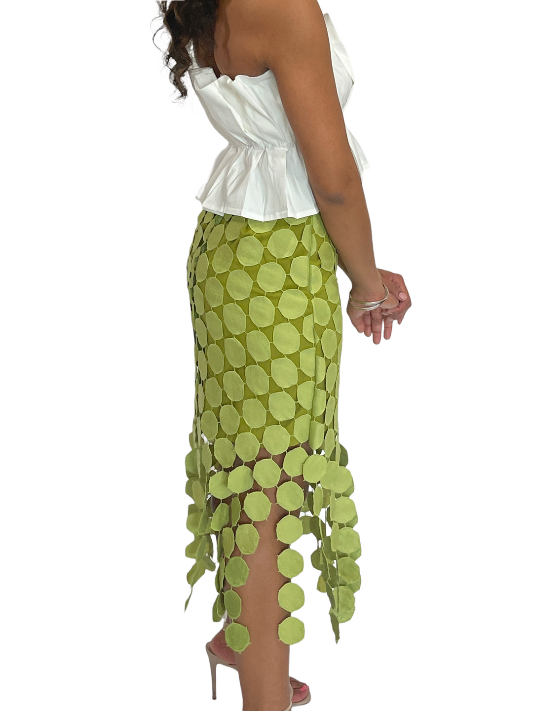 Green Sassyn Irregular Minimalist Skirt