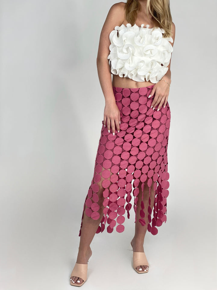 Pink Sassyn Irregular Minimalist Skirt