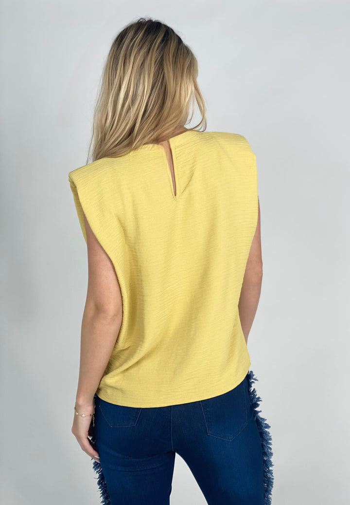 Mustard Sleeveless Top