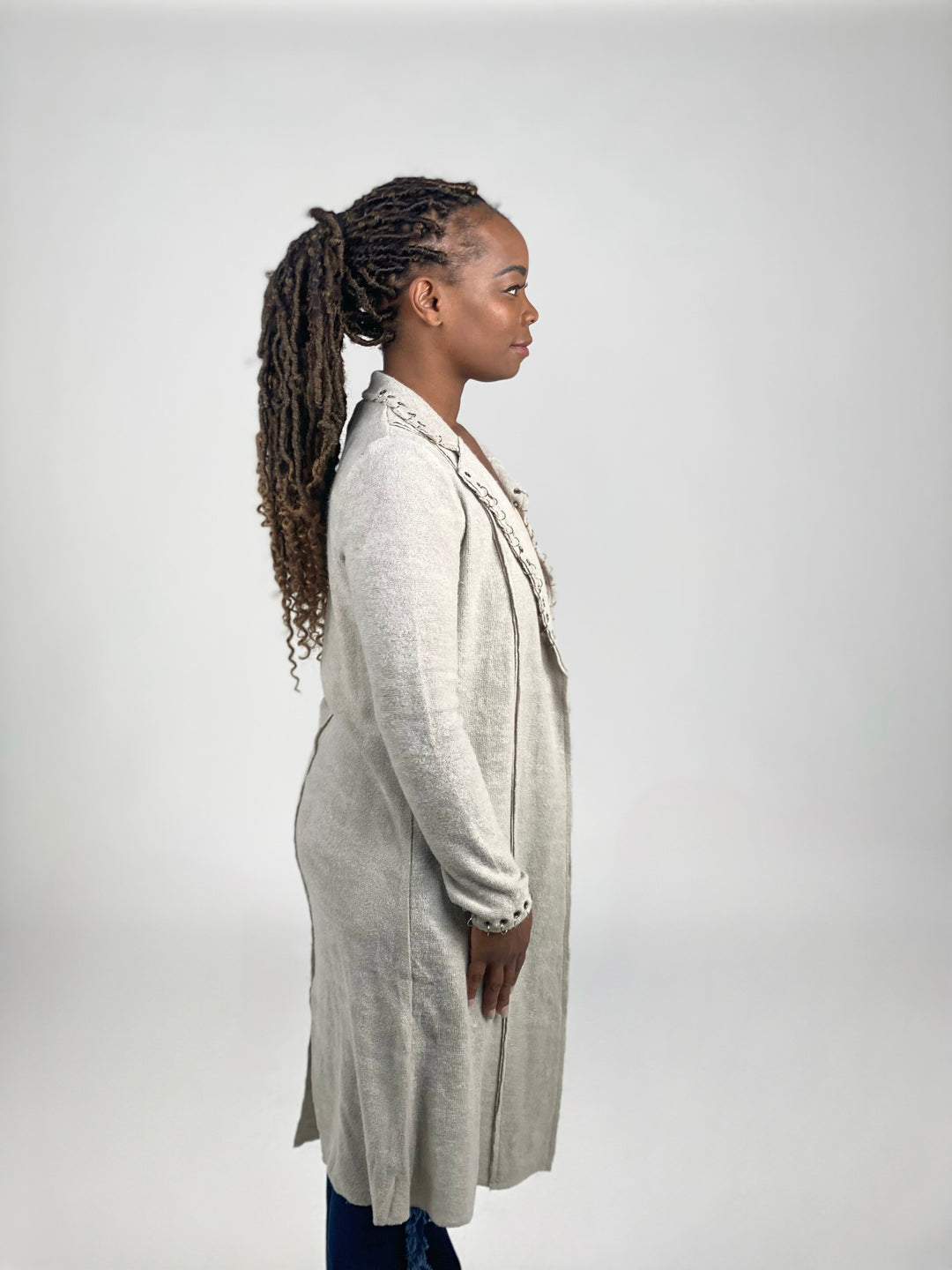 Long Sleeve Jacket With Eyelets