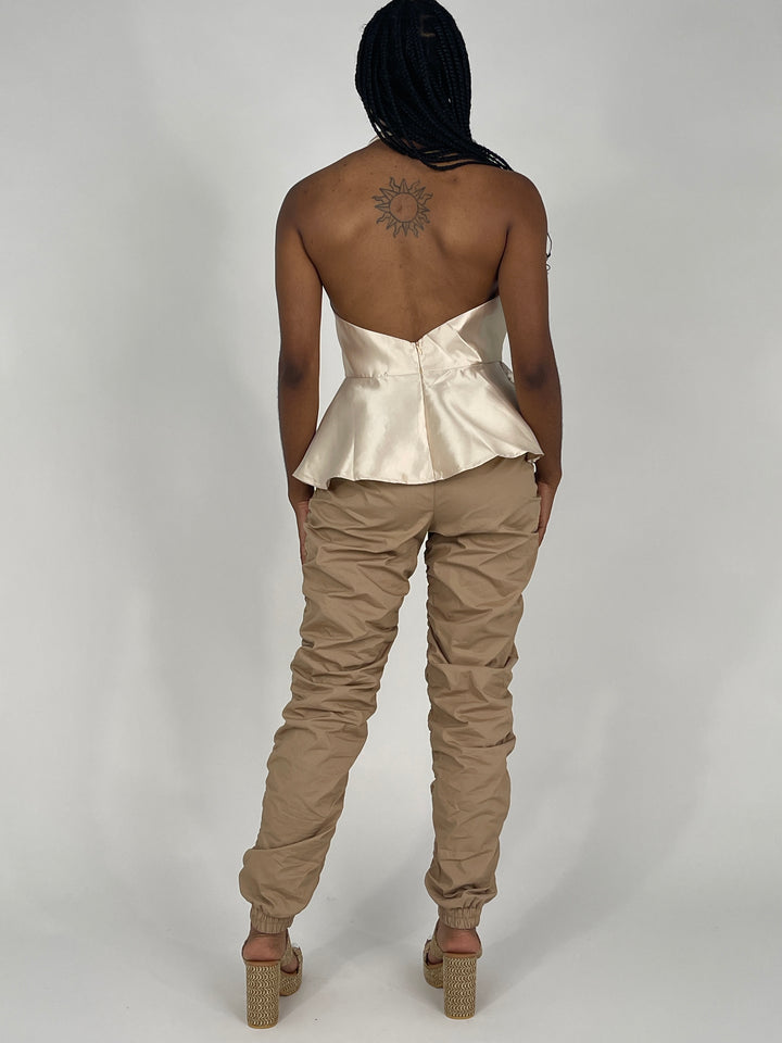 Taupe Parachute Pants