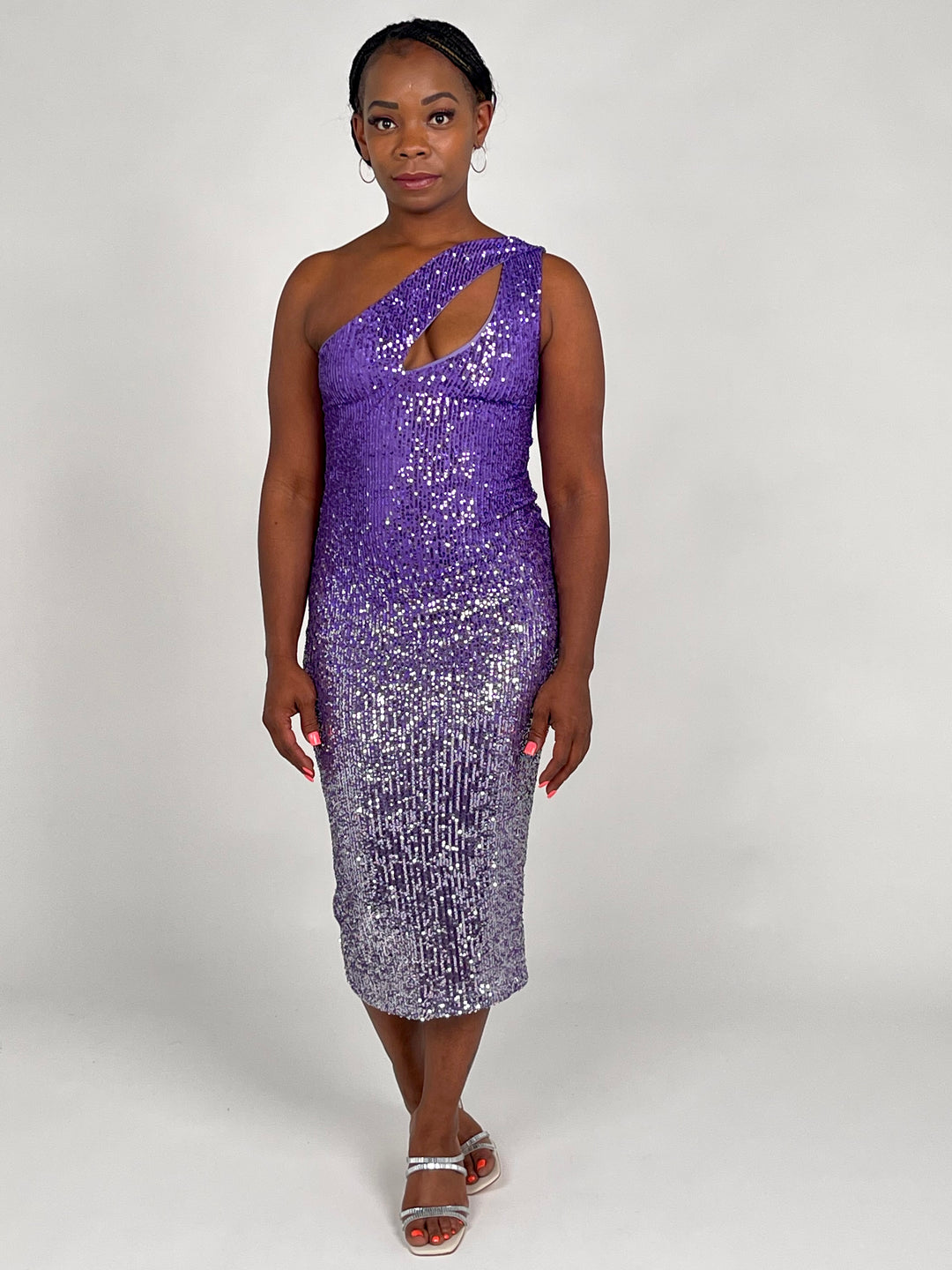 Ombré Sequin Plum Dress